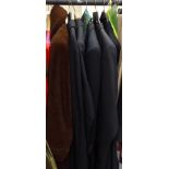 Gentleman's clothing including tails, white tie, cloak, alpaca coat, velvet smoking jacket, academic