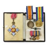 A First World War CBE Group of Medals, awarded to J.70067 G.E. BIRKENSHAW. A.B. R.N., comprising