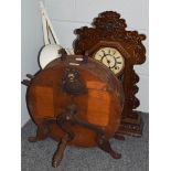 An oak cased Kent knife sharpener, a Horstmann anglepoise lamp, and an American gingerbread clock (