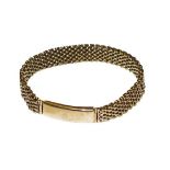 A 9 carat gold mesh link bracelet, length 18.5cm. Gross weight 27.6 grams