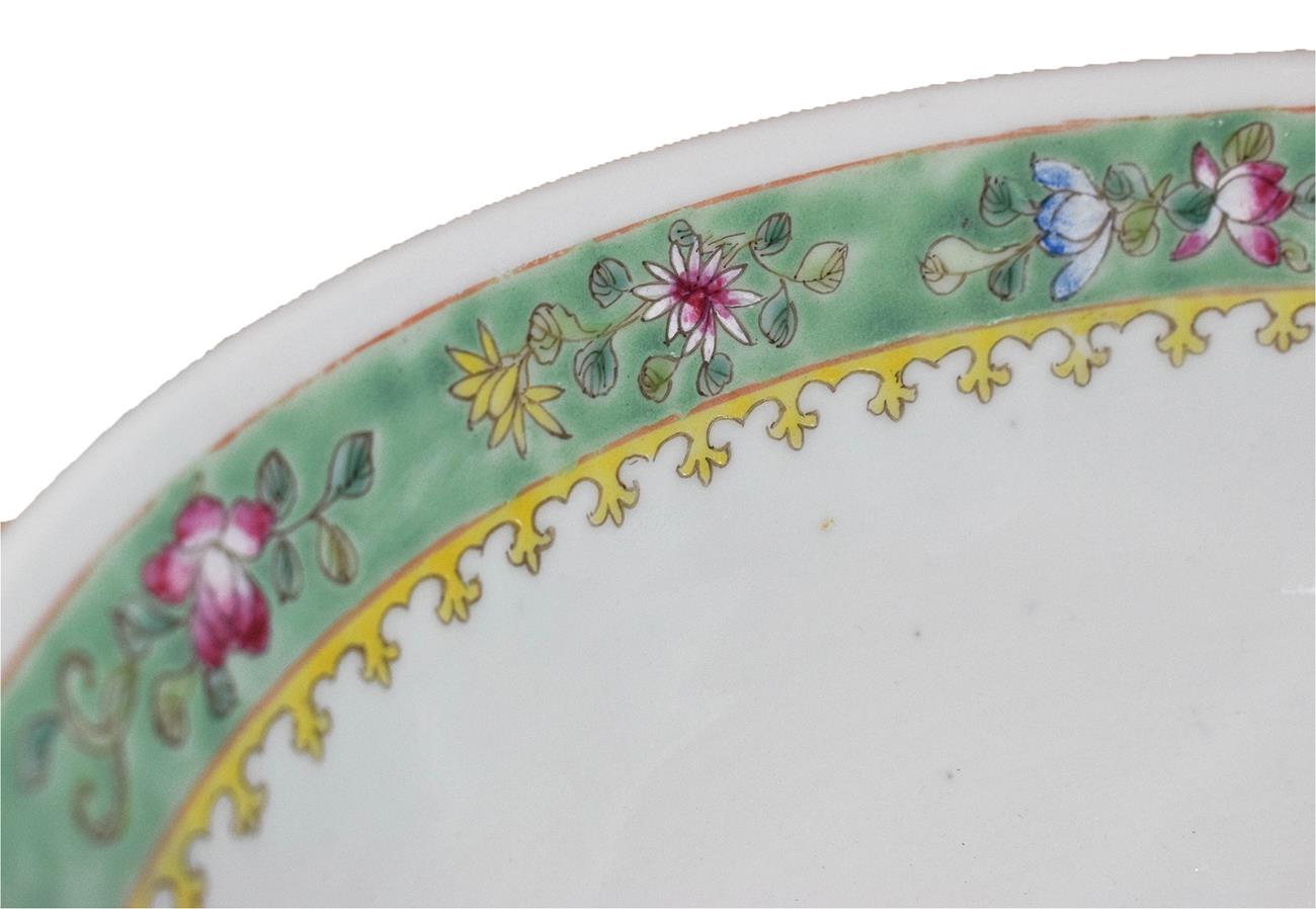 An early 20th century Chinese yellow ground porcelain bowl, decorated with dragons and a phoenix, - Image 7 of 24