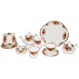 A Royal Albert Old Country Roses pattern tea service