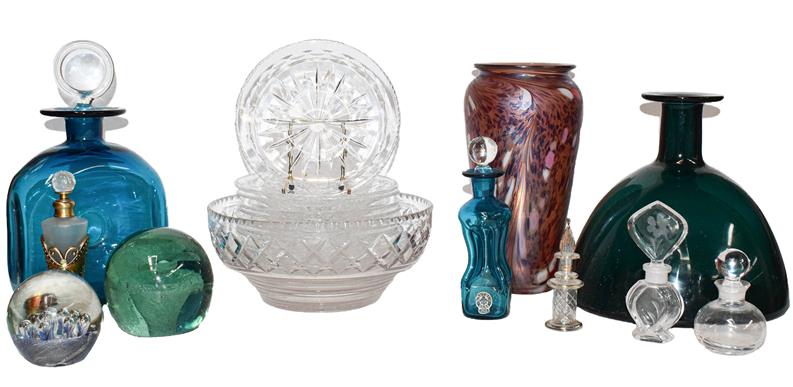 A quantity of glass including Stuart crystal, Holmegaard, Kastrup, Midsummer and a Stourbridge