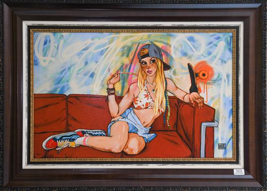 Todd White (Contemporary) American ''Malibu'' Signed and numbered 61/135, giclee print on board, - Image 2 of 2