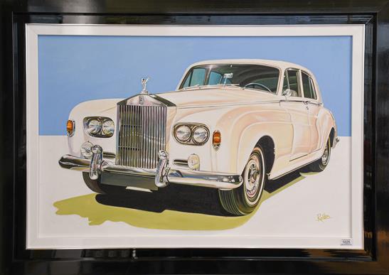 Roz Wilson (Contemporary) ''Elvis Presley's 1963 Rolls Royce Phantom V Touring Limousine'' Signed, - Image 2 of 2