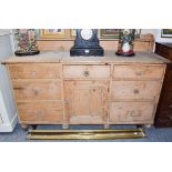 Four pieces of Victorian pine, comprising: a washstand, 60cm by 43cm by 95cm, a painted chest of