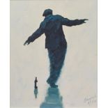 Alexander Millar (b.1960) Scottish ''Tightrope'' Signed, embellished print on board, 47cm by 38.