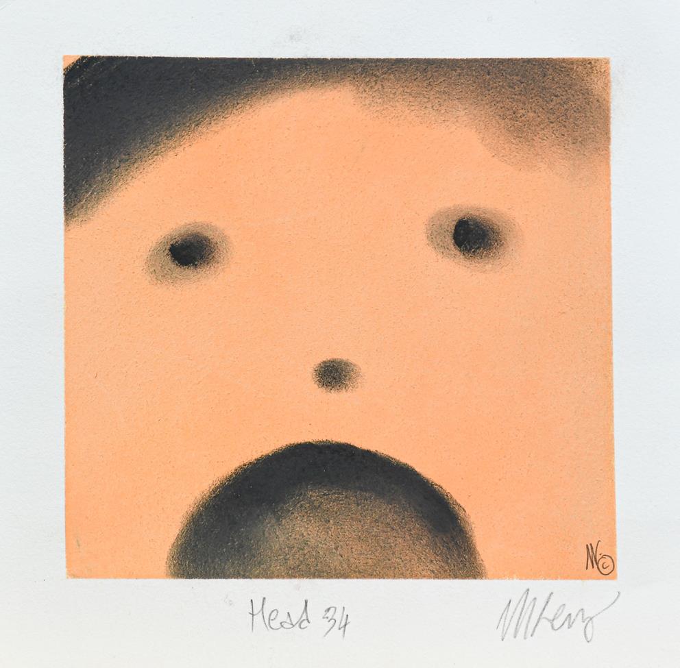 Mackenzie Thorpe (b.1956) ''Head'' Signed and inscribed, limited edition print, 23.5cm by 23.5cm (