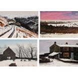 After Peter Brook (1927-2009) ''Christmas by an Empty Pennine Farm'' Signed, a colour reproduction