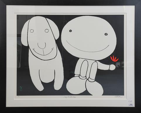 Mackenzie Thorpe (b.1956) ''Say it with Love'' Signed, inscribed and numbered 87/195, giclee - Image 2 of 2