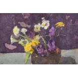 Christa Gaa (1937-1992) German ''Cornish Flowers II'' Signed, watercolour, 18cm by 27cm