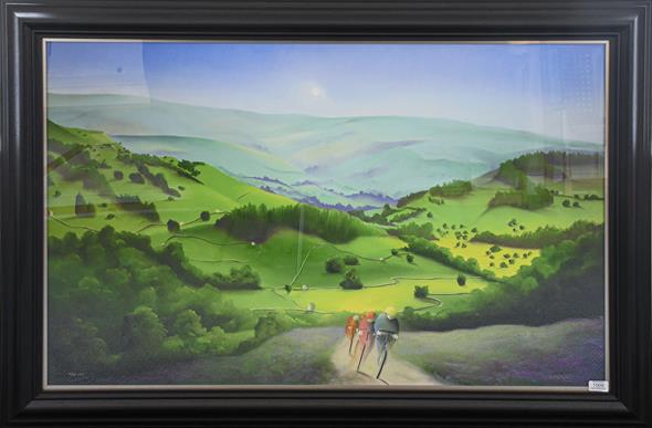 Mackenzie Thorpe (b.1956) ''Over Moor and Dale'' Signed, inscribed and numbered 41/95, giclee - Image 2 of 2