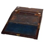 A Victorian Rosewood and Mother-of-Pearl Inlaid Writing Slope, of rectangular form with foliate