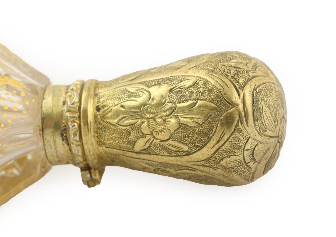 A Silver-Gilt Mounted Glass Scent-Bottle, Apparently Unmarked, Late 19th Century, the glass body - Image 4 of 7