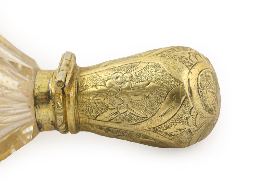 A Silver-Gilt Mounted Glass Scent-Bottle, Apparently Unmarked, Late 19th Century, the glass body - Image 3 of 7