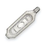 A George III Silvered Metal-Mounted Scent-Bottle cum Patch-Box, Apparently Unmarked, Circa 1800,