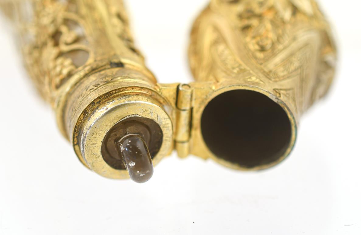 A French Silver-Gilt and Clear Glass Scent-Bottle, With French Control Mark for Small Articles, Late - Image 5 of 8