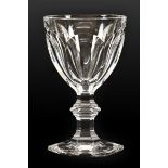 A Set of Twelve Baccarat Harcourt Pattern White Wine Glasses, 20th century, etched marks, 13.5cm