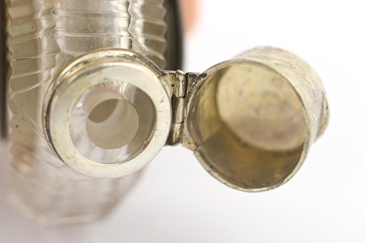 A 19th Century Metal-Mounted Scent-Bottle cum Spy-Glass, the fluted glass body of ring-form, - Image 6 of 7