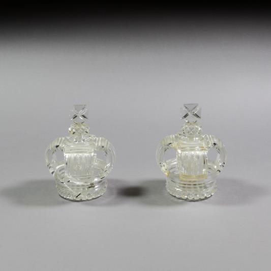 A Pair of George IV or Later Cut-Glass Scent-Bottles, by John Blades or His Successors Blades and