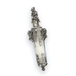 A French Silver-Mounted Cut-Glass Scent-Bottle, Maker's Mark G over J With A Device Between, Circa