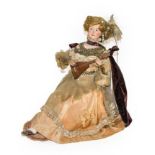 A Late 19th/Early 20th Century French Musical Automaton, as a lady with composition head, painted