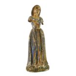 An Italian Carved and Painted Wood Figure of the Madonna, possibly Lucca, 15th century, standing