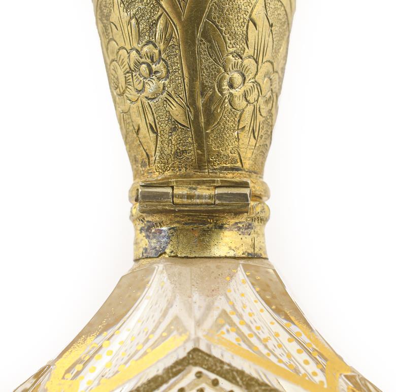 A Silver-Gilt Mounted Glass Scent-Bottle, Apparently Unmarked, Late 19th Century, the glass body - Image 6 of 7