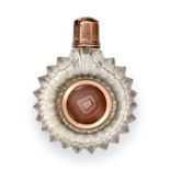 A George III Gold and Agate-Mounted Cut-Glass Scent-Bottle, Apparently Unmarked, Circa 1810, the