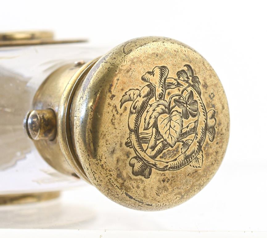 A Victorian Silver-Gilt Mounted Glass Scent-Bottle cum Vinaigrette and Pill-Box, by William Thomas - Image 2 of 7