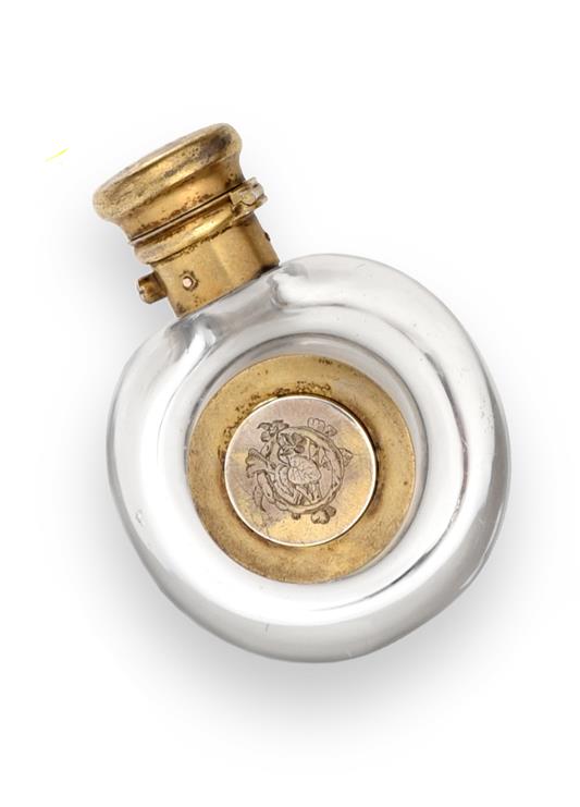 A Victorian Silver-Gilt Mounted Glass Scent-Bottle cum Vinaigrette and Pill-Box, by William Thomas