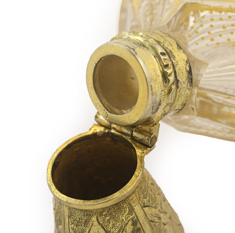 A Silver-Gilt Mounted Glass Scent-Bottle, Apparently Unmarked, Late 19th Century, the glass body - Image 7 of 7