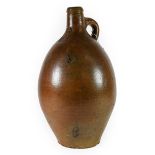 A Large Rhenish Stoneware Bellarmine, 2nd half 17th century, of traditional form with strap