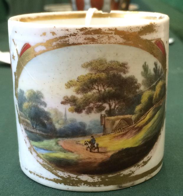 A Derby Porcelain Trio, circa 1780, painted with ''View in Donnington Park, Leicester'', ''View near - Image 2 of 11