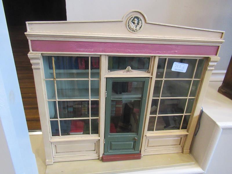 A Miniature Mahogany Bookcase, 20th century, in George III style, the broken swan neck pediment - Image 7 of 9