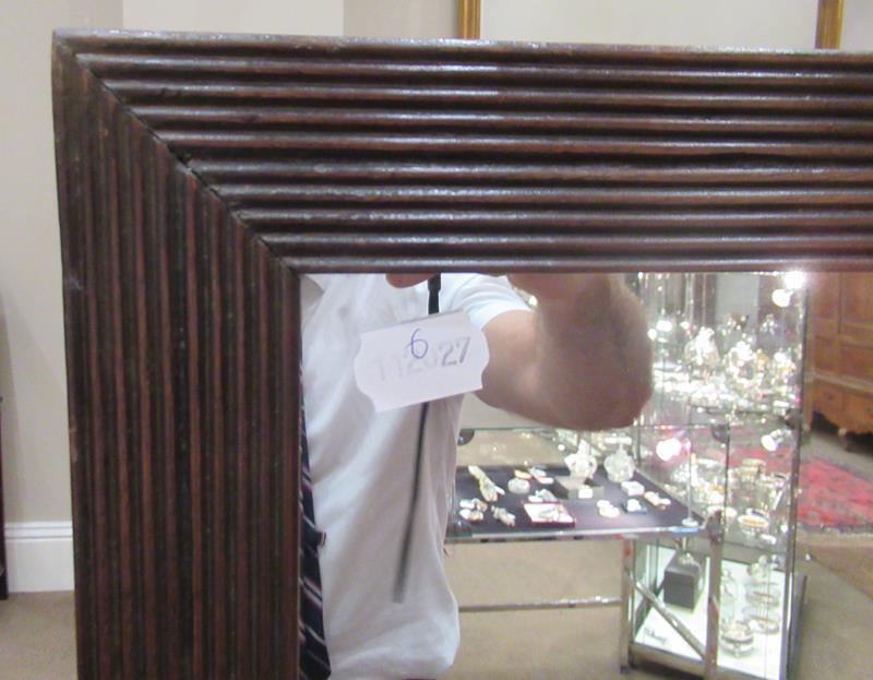 A 20th Century Chinese Softwood Mirror, the plain mirror plate within a reeded frame with scrolled - Image 3 of 5