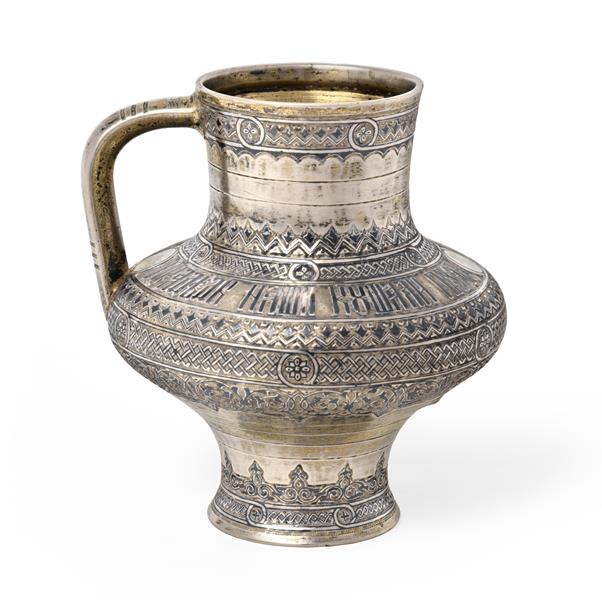 A Russian Silver-Gilt and Niello Drinking-Vessel, by Pavel Ovchinnikov, Moscow, 1874, baluster and