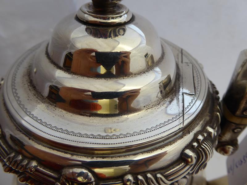 A George III Silver Coffee-Pot, by S. C. Younge and Co., Sheffield, 1814, baluster and on - Image 12 of 16