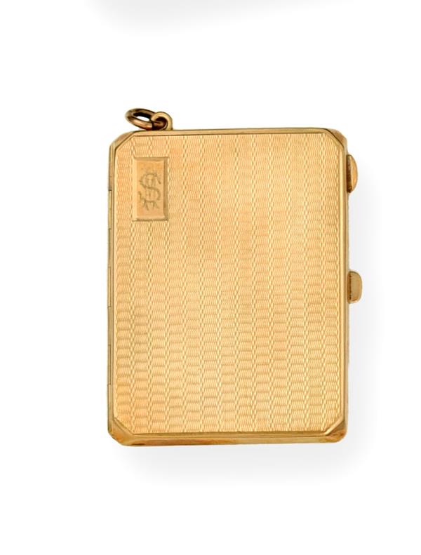 A George V Gold Match-Book Case, by B. H. Britton and Sons, Birmingham, 1932, 9ct, oblong, the