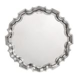 A George VI Silver Salver, by Capewell and Rainey, Birmingham, 1937, shaped circular, in