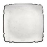A George V Silver Salver, Maker's Mark Worn, Possibly by S. Blanckensee and Son Ltd., Birmingham,