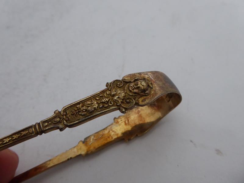 A Set of Twelve George V Silver-Gilt Teaspoons and a Pair of Sugar-Tongs, by Manoah Rhodes and - Image 36 of 37