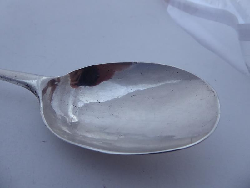 A William III Silver Spoon, by Benjamin Watts, London, Circa 1700, with rounded terminal, the bowl - Image 5 of 6