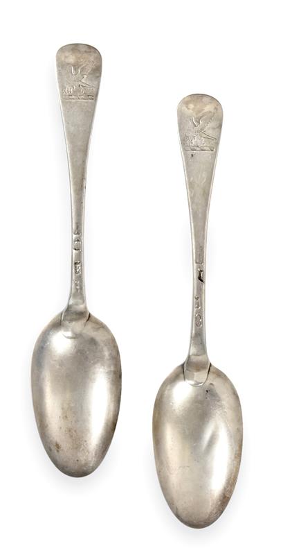 Twelve George II Silver Table-Spoons, Ten by John Clayton, London, 1739 and Two by James Wilks,