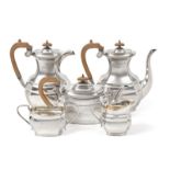 A Five-Piece Elizabeth II Silver Tea and Coffee-Service, by Harrison Fisher and Co., Sheffield,