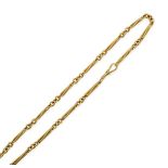 An 18 Carat Gold Necklace, formed of yellow figaro links, length 48cm . The necklace is in good