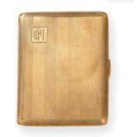 A George V Gold Cigarette-Case, by W. T. Toghill and Co., Birmingham, 1945, 9ct, oblong, overall