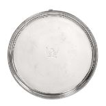 A George III Provincial Silver Waiter, by Robert Cattle and James Barber, York 1807, circular and on