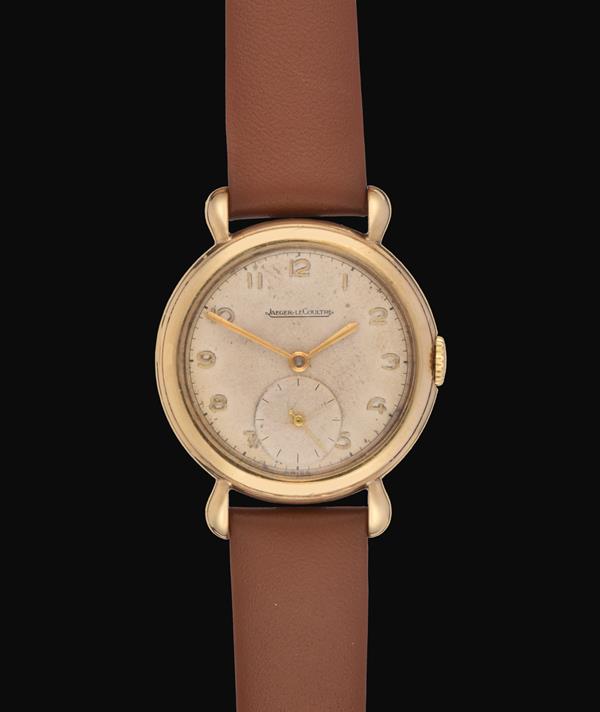 A 9 Carat Gold Wristwatch, signed Jaeger LeCoultre, 1951, (P469) lever movement signed and