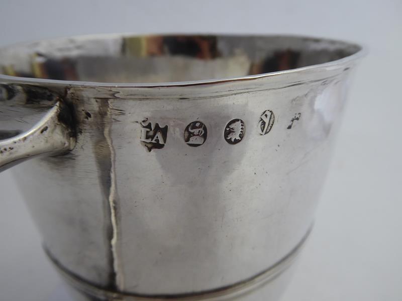 A Queen Anne Provincial Silver Two-Handled Cup, by John Langwith, York, 1709, inverted bell-shaped - Image 3 of 10
